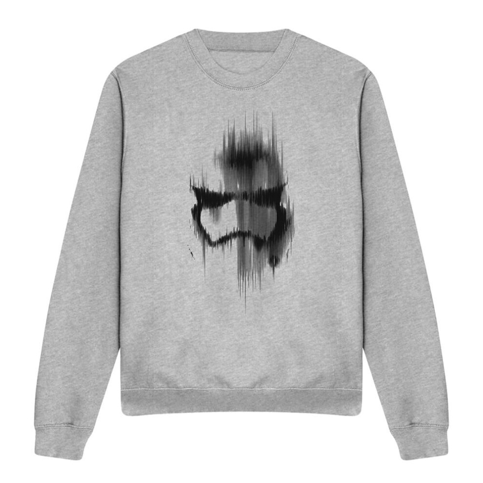 Star Wars (Xxl, Athletic Heather) Unisex Adult Trooper Mask Sweatshirt Multicoloured