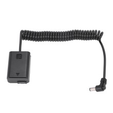 Np-Fw50 Dummy Battery Pack Coupler Adapter With Male Connector Power Coiled Cable For A7 Mark Ii A6300 A6000