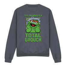 (S, Charcoal) Sesame Street Unisex Adult Total Grouch Grandad Fathers Day Sweatshirt