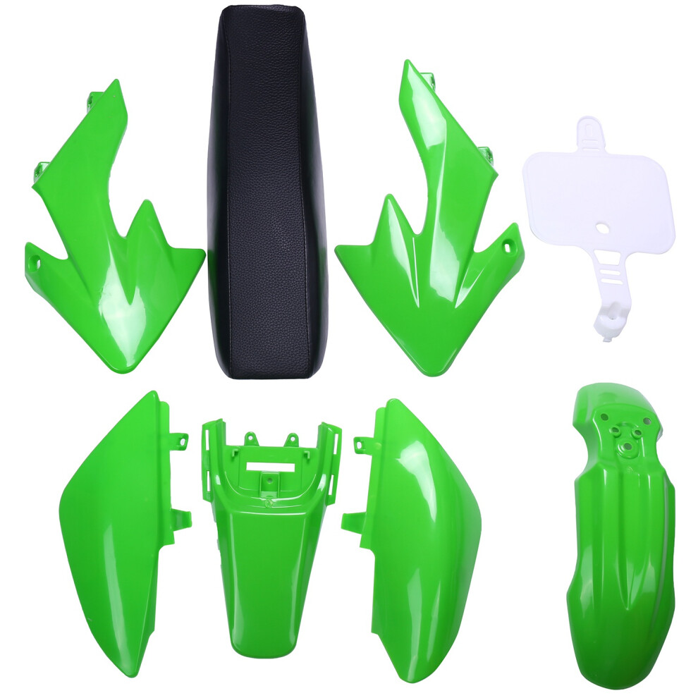 8Pcs 50Cc 110Cc 125Cc 140Cc Plastic 4-Stroke Crf50 Pit Off-Road Bike Set Mudguard - Motorcycle Motorcycle Diy Kits Green 4713580697107