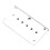 Hardtail Guitar Bridge Body Through for 6 String Electric Parts Silver 5