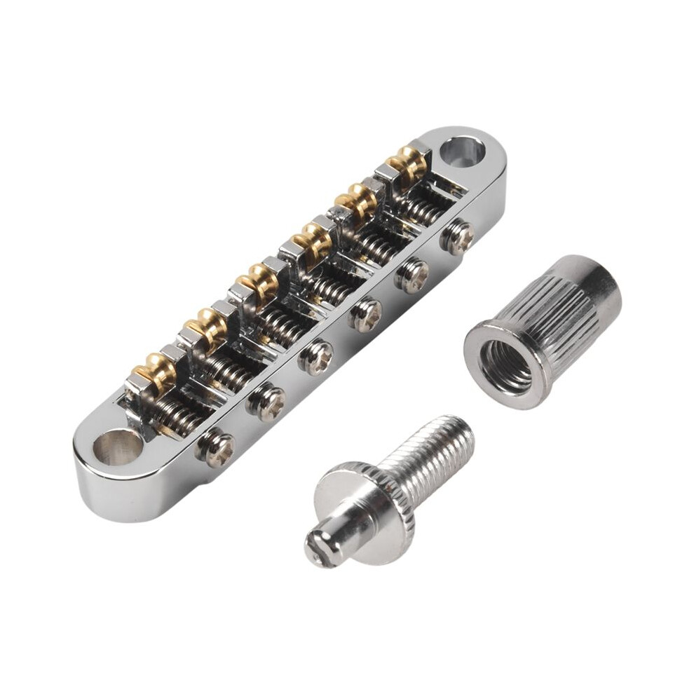 Silver Tune-O-Matic Electric Roller Saddle Bridge Lp Electric Guitar Bridge Made In Korea 4711602654541