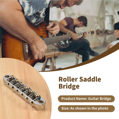 Silber Tune-O-Matic E-Roller SattelbrüCke Lp E-GitarrenbrüCke Made im Korea 2