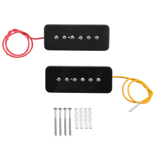Neck Bridge Soap Bar P90 Pickup Alnico 5 Elgitarr Pickup Single Coil Gitarrdelar Svart