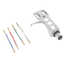 Universele LP-Platenspeler Phono-Draaitafel Headshell 4-Pins Aluminiumlegering met OFC-Kabels voor Direct Aangedreven Draaitafel