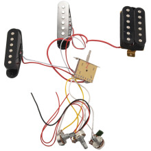 ST Electric Guitar Pickup Wiring Harness Prewired 5-Way 2T1V Control SSH Pickup for Black