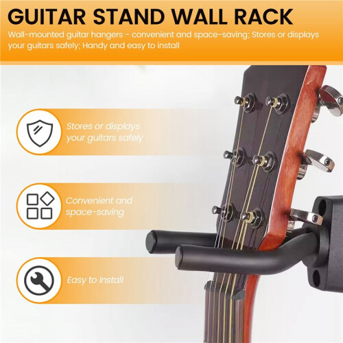 10 Pezzi Supporto per Chitarra Supporto per Appendiabiti per Chitarra Supporto per Rack Supporto da Parete Display per Home Studio per Basso per 1