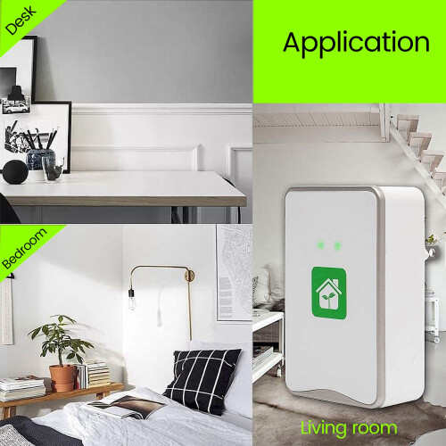 Negative Ion Generator Pluggable Air Purifier with Highest Output -  to 32 Million Negative Ions/Sec, 3 Pack US Plug 1