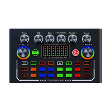 F009 Audio Mixer Karta Dźwiękowa na Żywo z Efektami DJ Mixer i Sprzętem Studyjnym Zmieniacz Głosu Produkcja Podcastów