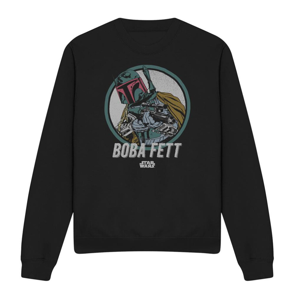 Star Wars (Xxl, ) Unisex Adult Boba Fett Sweatshirt Black