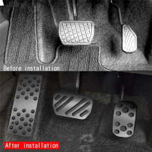 Car Aluminum Accelerator Pedal Brake Pedal Rest Pedal Foot Pedal Interior Decoration for Raize 2020-2022 Black