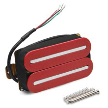 Microphone Manche à Haut Rendement, Double Micros Humbucker Hot Rail Rouges