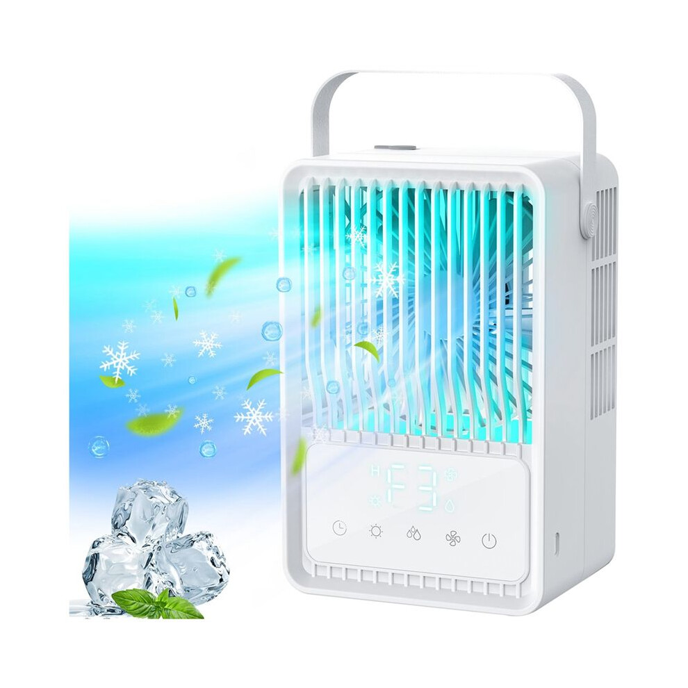 Air Conditioners Evaporative Air Cooler With 3 Wind Speeds 7 Colors Personal Air Conditioner For Room Office Light 6033107808570
