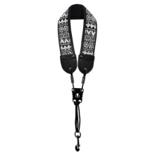 Adjustable EVA Cotton Saxophone Neck Strap for High Alto Saxophone Universal Black and White