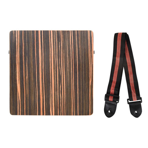 Travel Cajon Drum, Portable Adjustable Tone Thick Wooden Cajon with Adjustable Strap, Percussion Instrument Kit 1