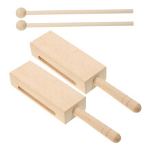 2 Uppsättningar Slagverk Trärytminstrument Musikinstrument för Vuxna Träinstrument Rhythm Stick Barnlogg