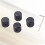 Silver 4-Pack Volymkontrollknapp Tonknapp Flat Kontrollratt Gitarrkontrollratt Gitarrpedalknapp 3