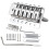 Voor Elektrische Gitaar Single Swing Bridge SQ ST Tremolo Bridge System Pull Plate String Bridge Concave String Code Zilver 1