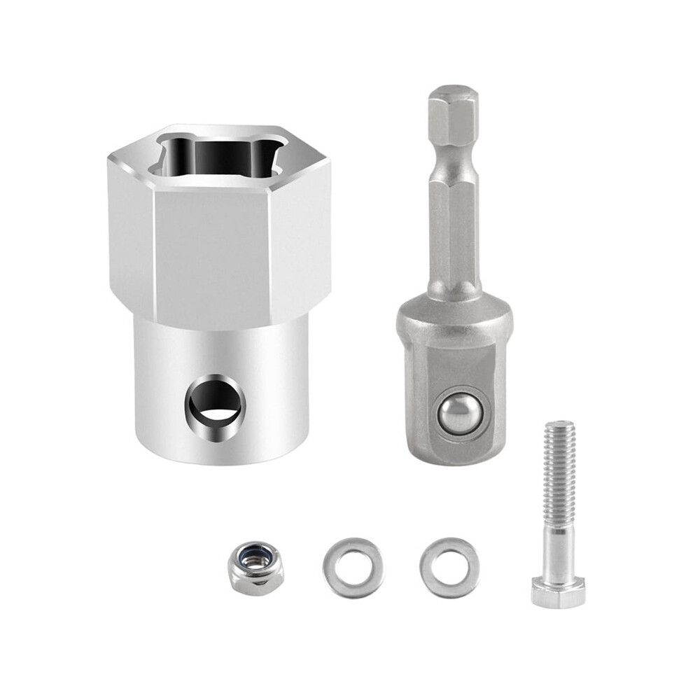 Stainless Steel Top Wind Trailer Jack Crank Handle Cordless Drill Adapter With A 1/2 Inch Socket Adapter Bit 6031973649006