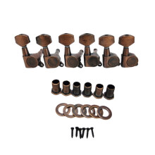 6 Stück Gitarren-Stimmgeräte, Gitarren-Stimmwirbel, Stimmgeräte, Maschinenknöpfe, Quadratischer Griff, Gitarrenknopf