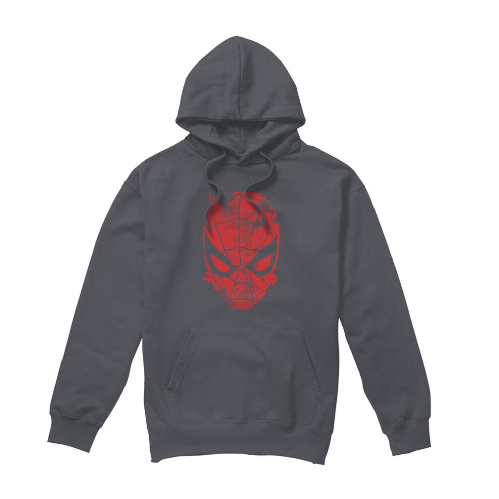 Marvel (L, Charcoal) Unisex Adult Webhead Hoodie Multicoloured