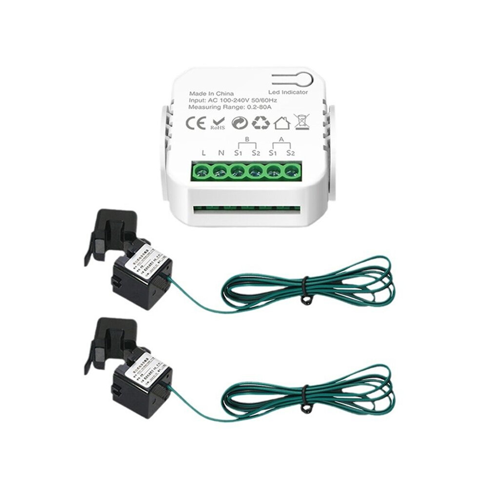 Tuya Wifi Meter Digital Meter 80A Current Transformer Solar Pv Power Production Consumption Monitor 2Ct 6034191790109