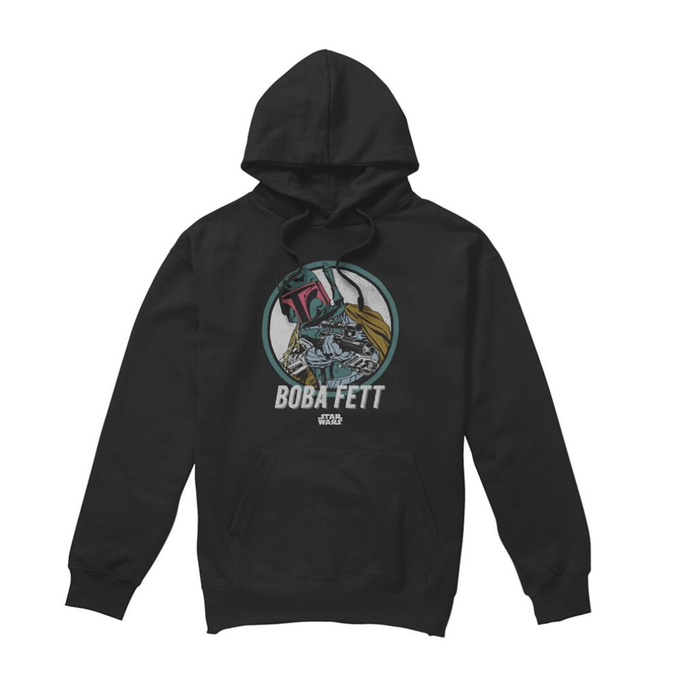 Star Wars (Xxl, ) Unisex Adult Boba Retro Hoodie Black