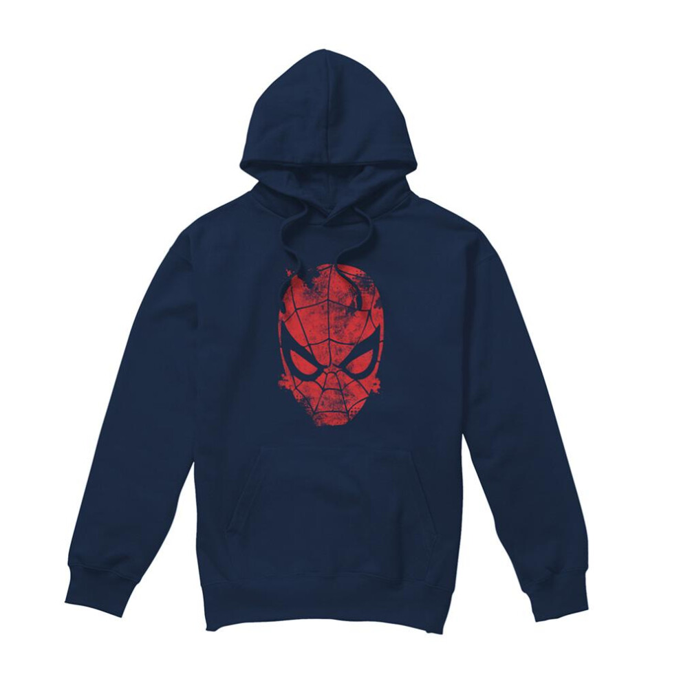 Marvel (L, Navy) Unisex Adult Webhead Hoodie Blue,Multicoloured