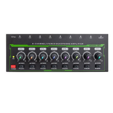 Amplificatore per Cuffie Stereo A 8 Canali HA800S PRO Amplificatore Audio Ultracompatto con Adattatore di Alimentazione Spina UE