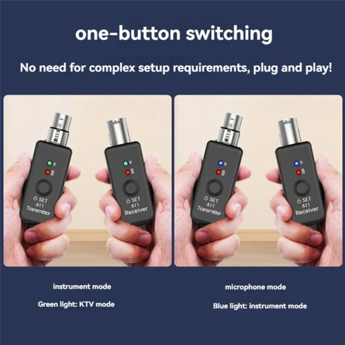 Microphone Wireless System Micphone Wireless Transmitter UHF Transmitter & Receiver for Dynamic/Condenser Microphon 1