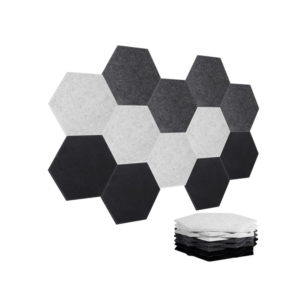 Acoustic Panels, 12 Pack Soundproof Wall Panels,Self-Adhesive Sound Absorbing, Hexagon Sound Proof Panels 6033963033451