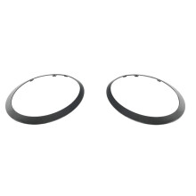 1Pair Front Headlight Trim Ring 51137449209 51137449210 for Cooper F55 F56 F57 2015-2017 Black Chrome Bezel Decor