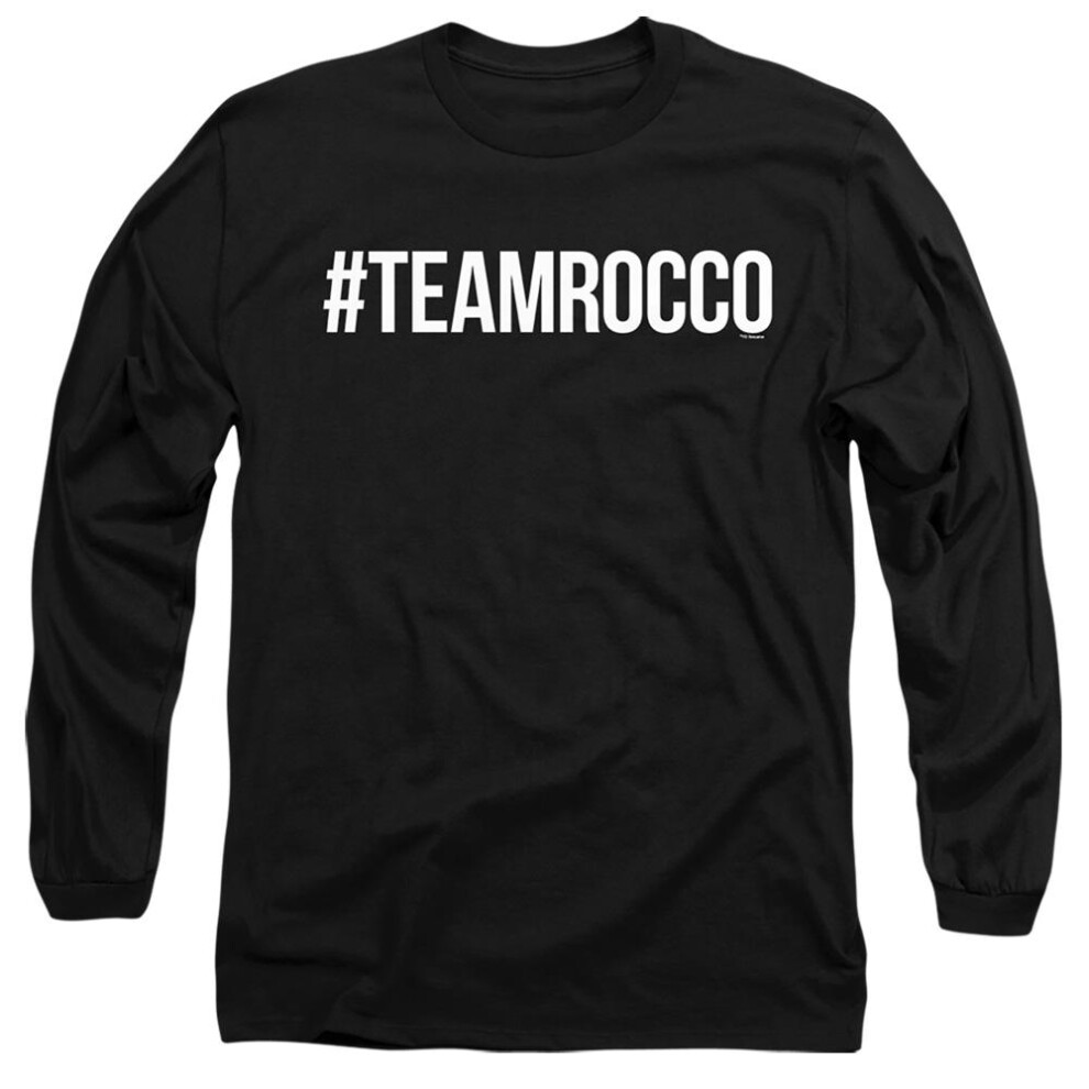 Sesame Street (Xxl, ) Unisex Adult Team Rocco Long-Sleeved T-Shirt Black
