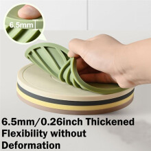 6 Thickened Pot Holders Pad with 1 Gold Triangle Holder Non-Slip Pads for Kitchen Hot Pots Restaurant Ceramic Cup