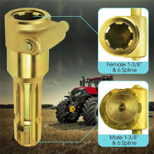 PTO Adapter Female 1 3/8in 6 Spline PTO Extender to 70HP Tractor 6 Spline PTO Extender PTO Extender