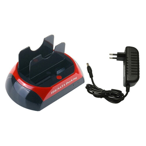 Estação de Encaixe de Disco Rígido de Slot Duplo para 2,5 e 3,5 Polegadas /IDE HDD SSD USB Caixa de Gabinete de Disco Externo Plugue UE