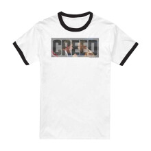 (XXL, White) Creed Unisex Adult Pep Talk Ringer T-Shirt