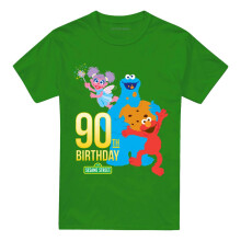 (M, Kelly Green) Sesame Street Unisex Adult 90th T-Shirt