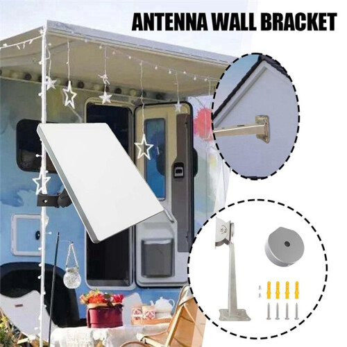 Wall Mount Bracket Kit for Starlink  with Bracket Pipe 1/4 Screw Adapter Multi-Angle Adjustment Ethernet Antenna 2