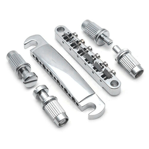 Guitar Bridge 6-String Electric Guitar Bridge 6-String Electric Guitar Bridge Silver