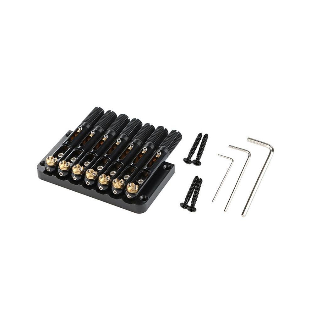 7 String Headless Metal Saddle Bridge Musical Instrument Replacement Headless Guitar Accessories 4714137139651