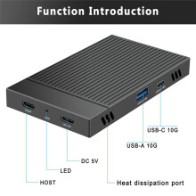 M.2 NVMe SSD-Dockingstation 10 Gbit/S, Dual-Bay-Festplattengehäuse Aus Aluminium für PC und Laptop