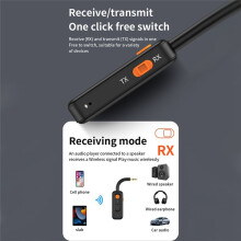 2 In 1 Audio Receiver 3.5mm AUX 5.4 Stereo Music Adapter Bil Aux Adapter för TV Bilhögtalare Hörlurar