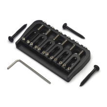 Puente Fijo para Guitarra de 6 Cuerdas, 72,8 mm, Accesorios para el Cuerpo del Puente Fijo, Placa de Dibujo de Aleación, Puente de Cuerdas Negro