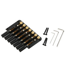 Headless Guitar Bridge Oblique 7 Strings Headless Guitar Metal Saddle Bridge Electric Guitar Bridge Parts