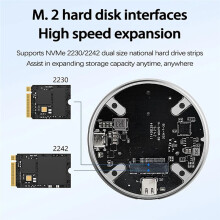 Magnetisk M.2 2230 2242 NVMe SSD-Hölje 10 Gbps Hårddiskbox USB C 3.2 Gen2 Till NVMe PCI-E PD 100W Laddning