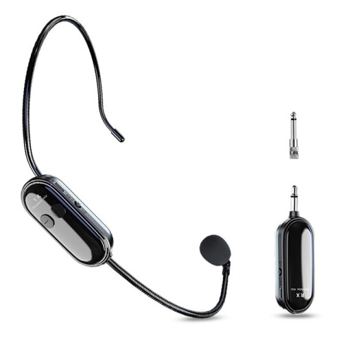2.4G Wireless Microphone Headset Long Range, Handheld & -Worn Mic, Dual Mode for Teaching,Fitness Instructors