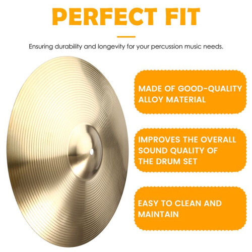 Placa de Atrito Oblíqua para Percussão, Kit de Bateria Musical, Peça de Limpeza, Acessórios para Bateria, 16 Polegadas 1