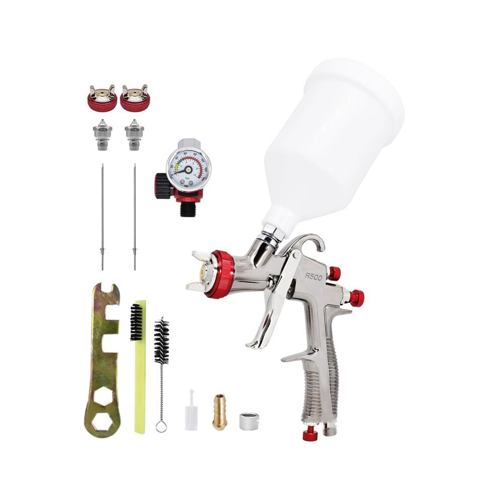 Spray Gun Full Set R500 Spray Gun Car Spray Gun With Air Regulator High Atomization Low Rebound Topcoat Spray Gun B 6031271062545