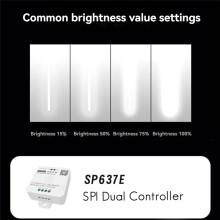 Contrôleur Double SPI DC5-24v And-SP637E avec Prise en Charge de la Télécommande And-RC2 et de la Télécommande Tactile 2,4 G